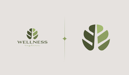 Leaf Flower Tree monoline. Universal creative premium symbol. Vector sign icon logo template. Vector illustration