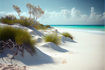 White Sands Beach by the Ocean