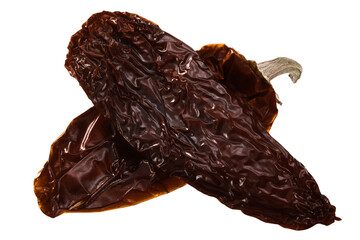 Chipotle Morita, a whole smoke-dried overripe Jalapeno chile peppers isolated png