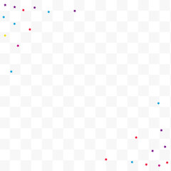Color Stars Fun Vector Transparent Background.