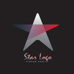 Silver star creative design. Abstract silver star icon. Vector illustration.