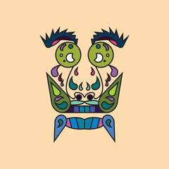 colorful abstract mask vector