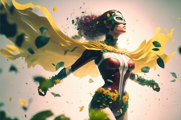 spring women superhero Generative AI