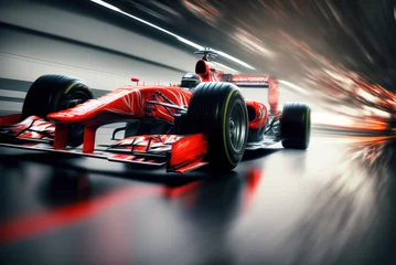Photo sur Plexiglas F1 Race car on the race track, generative ai