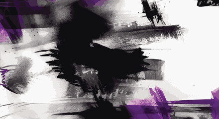 black with purple background in the form of a blot