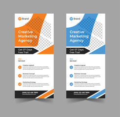 Modern business rack card or dl flyer templates