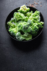 broccoli frozen vegetable meal food snack on the table copy space food background rustic top view