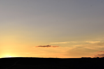 sunset in the city