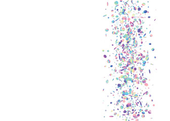 Iridescent Confetti. Party Element. Unicorn Art. Retro Realistic Wallpaper. Kaleidoscope Sparkles. Purple Shiny Effect. Holographic Glitter. Flying Foil. Pink Iridescent Confetti