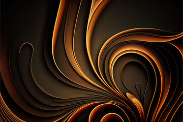 abstract organic lines wallpaper. isolated. Generative AI