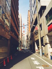 Narrow alley in Tokyo, Japan