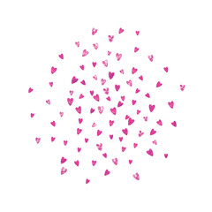 Valentine Day Card. Ornament Sparkle For Mom. Romance Frame. Red Happy Backdrop. Abstract Splatter For Celebration. Pink Grunge Voucher. Rose Valentine Day Card.