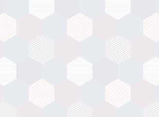 ポップで可愛いハニカム柄シームレスなパターン背景