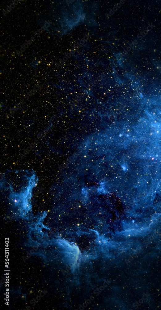 Wall mural space and glowing nebula background. elements of this image furnished by nasa.