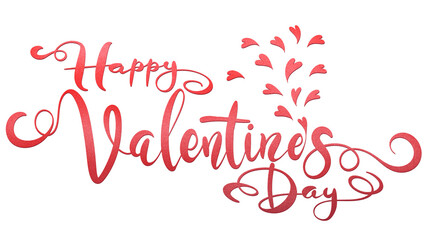 Happy valentines day text typography lettering