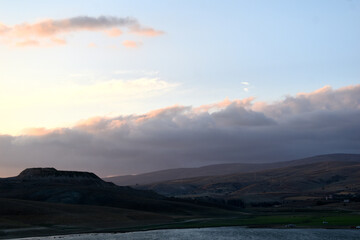 sunset over the mountains