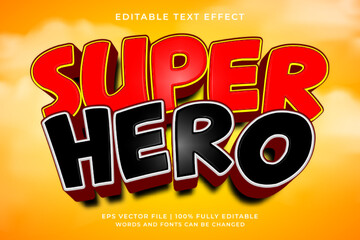 Super hero 3d editable text effect