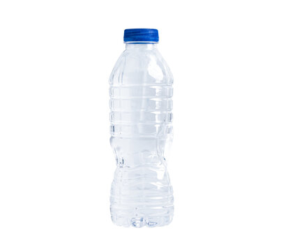 Plastic Water Bottle Isolated On White Background.