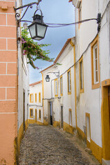 View and architecture of the beautiful town of Evora in Portugal