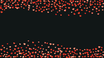 Heart Confetti. February Voucher For Discount. Fashion Frame. Rose Retro Decoration. Romantic Backdrop For Celebration. Pink Grunge Banner. Red Heart Confetti.