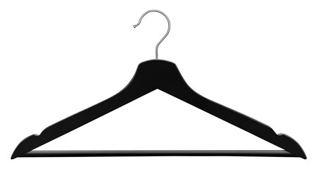 Black clothes hanger cut out - obrazy, fototapety, plakaty