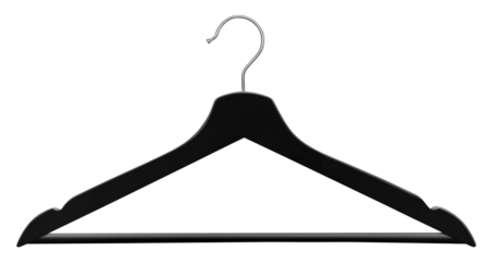 Black clothes hanger cut out
