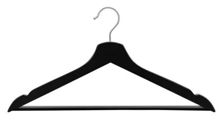 Fotobehang Black clothes hanger cut out © Yeti Studio