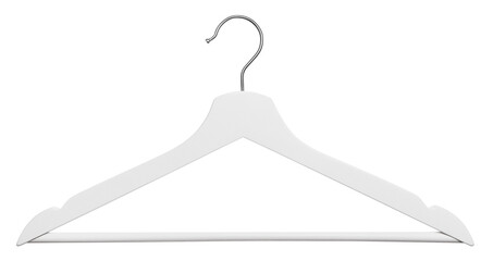 White clothes hanger cut out - obrazy, fototapety, plakaty