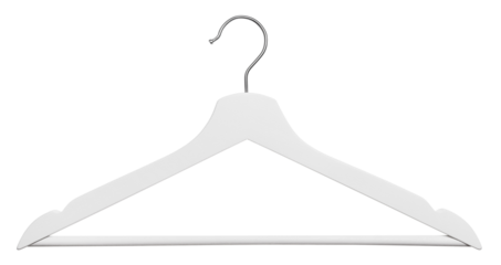 White clothes hanger cut out