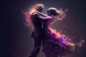 Obraz na płótnie Canvas Dance me to the end of love - By Generative AI