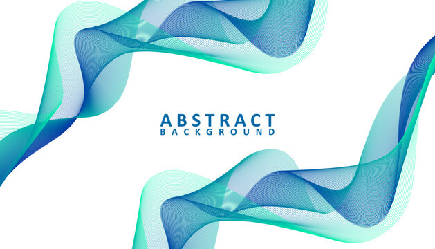 abstract blue and green wavy background vector