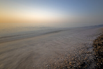 long exposure on the pebble beach