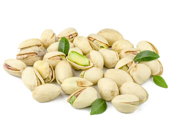 Pistachios isolated on a white background