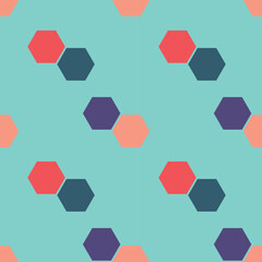 Seamless pattern of hexagon. Vector illustration