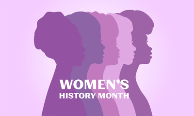 Women's History Month - card, poster, template, background. EPS-10  - 564322287