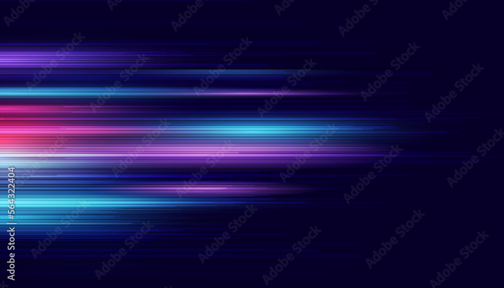 Fototapete modern abstract high speed movement. colourful dynamic motion on blue background. movement sport pat