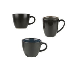 ceramic mug with cut out isolated on background transparent