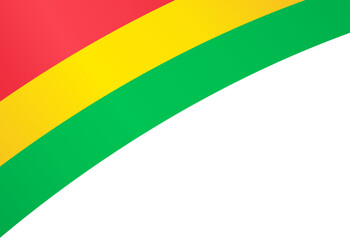 Bolivia flag wave isolated on png or transparent background