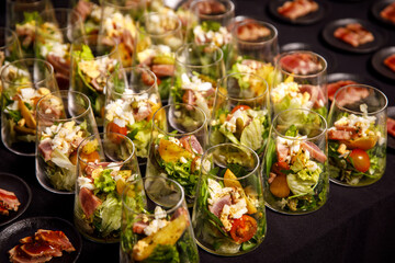 Various snacks at the buffet.