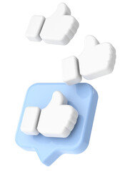 3D like icon. 3D illustration.