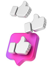 3D like icon. 3D illustration.
