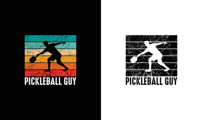 Pickleball Guy T shirt design, typography