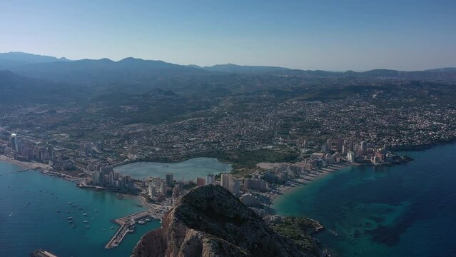 Ifach rock and Calpe resort town. Spain