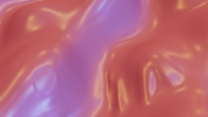 Abstract red glossy plastic background - 3D rendering illustration