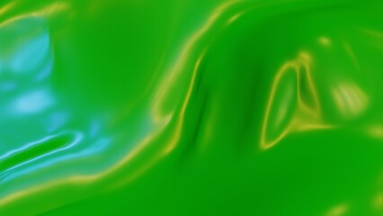 Abstract green glossy plastic background - 3D rendering illustration