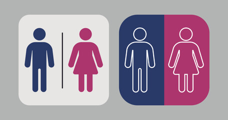 men's and women's sanitary vectors, wc icons