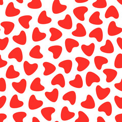 Seamless pattern with red hearts. Valentine's day background.