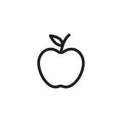 Fruit apple icon vector logo design template