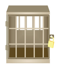 Cage metal bars. vector illustration