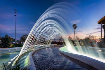 Beautiful Cityscape Valencia Sunset Spain
